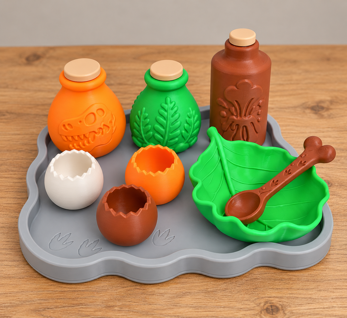 Dinosaur Play Potion Set 3D Pretend Play Set Kids Sensory Dino Gift