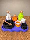 Spooky Halloween Potion Set – Bottles & Cups – Decor
