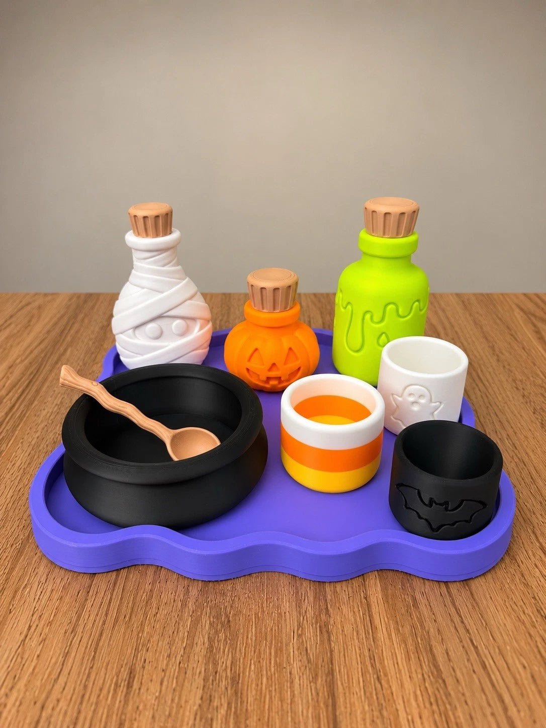 Spooky Halloween Potion Set – Bottles & Cups – Decor