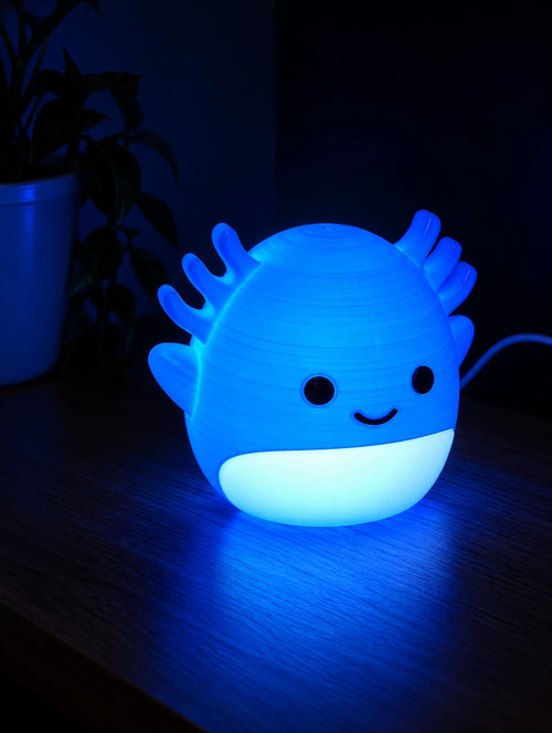Axolotl Night Light LED Lamp Cute Kids Bedroom Gift Multiple Colours