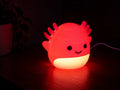 Axolotl Night Light LED Lamp Cute Kids Bedroom Gift Multiple Colours