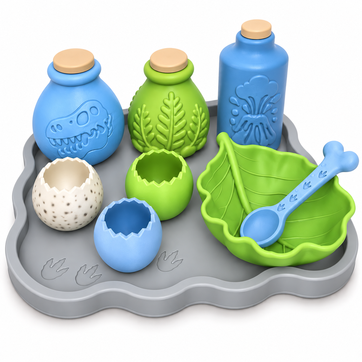 Dinosaur Play Potion Set 3D Pretend Play Set Kids Sensory Dino Gift