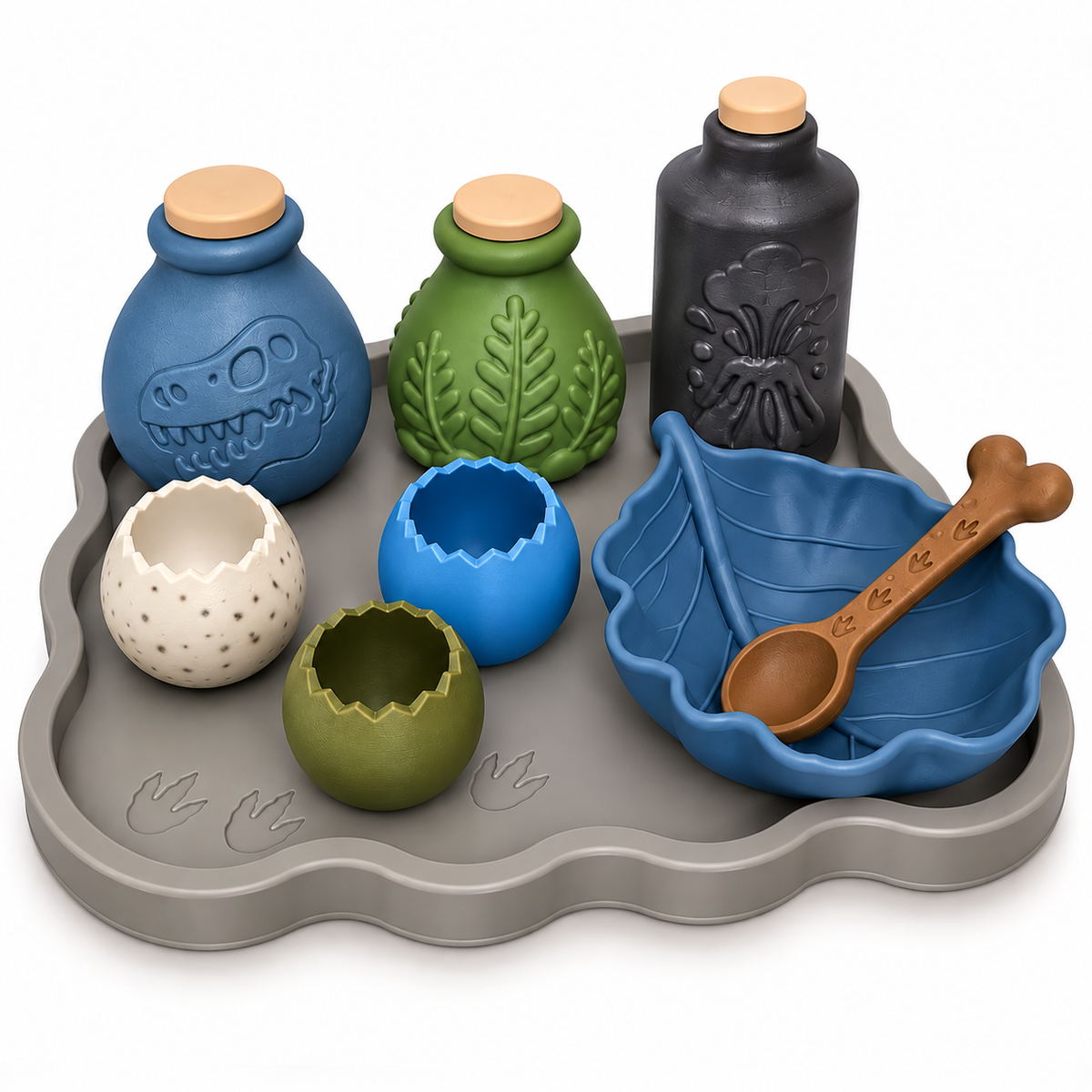 Dinosaur Play Potion Set 3D Pretend Play Set Kids Sensory Dino Gift